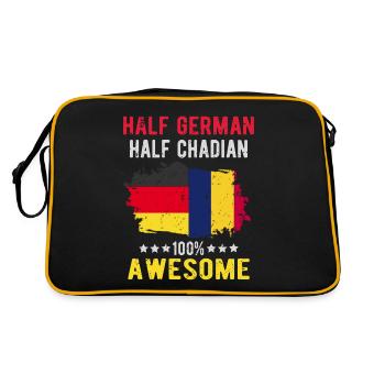 Half German Half Chader - Retro Bag - black/gold - Back
