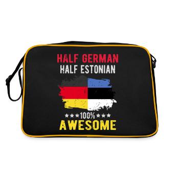 Half German Half Estonian - Retro Bag - black/gold - Back