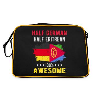 Half German Half Eritrean - Retro Bag - black/gold - Back