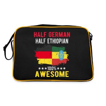 Moitié allemand moitié éthiopien - Sac Retro - noir/or - Dos