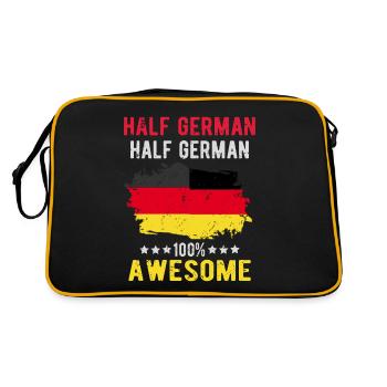 Half German Half German - Retro Bag - black/gold - Back