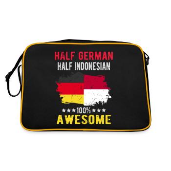 Moitié allemand moitié indonésien - Sac Retro - noir/or - Dos
