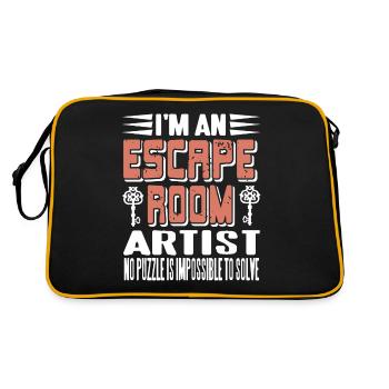 I am an Escape Room Artist - Retro Bag - black/gold - Back