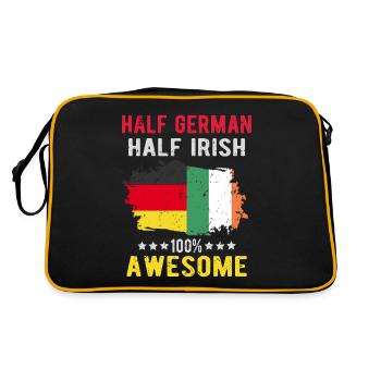 Half German Half Irish - Retro Bag - black/gold - Back