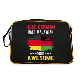 Moitié allemand Moitié Malawi - Sac Retro - noir/or - Dos
