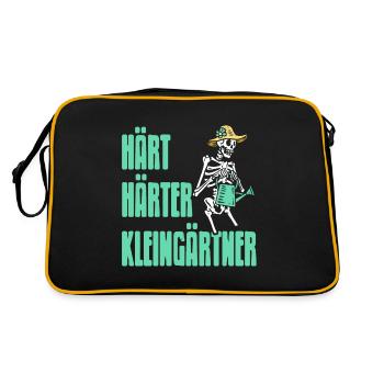 Hart Härter Kleingärtner - Garten Kleingarten - Retro Tasche - Schwarz/Gold - Hinten