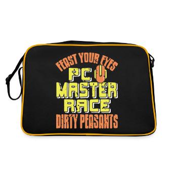 Feast your Eyes Dirty Peasant PC Master Race - Retro Bag - black/gold - Back