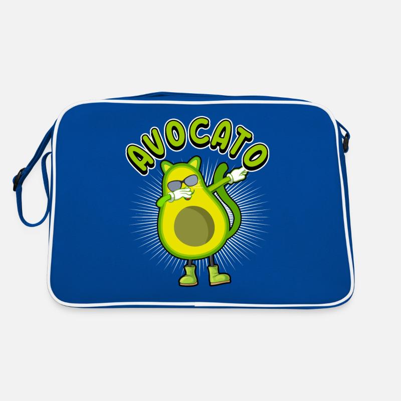 Avocato Mélange d’avocat et de chat pour les végétariens Sac Retro