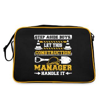 Let this construction manager handle it - Retro Bag - black/gold - Back