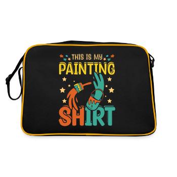 C'est ma chemise de peinture - Sac Retro - noir/or - Dos