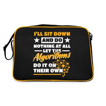 Algorithms Computer Programmer Robot Engineer - Retro Bag - black/gold - Back