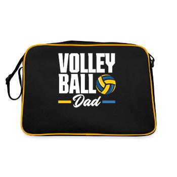 Cadeau drôle de papa de volley-ball - Sac Retro - noir/or - Dos