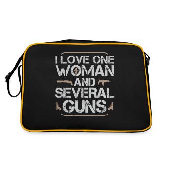 I Love One Woman And Several Guns - Retro Bag - black/gold - Back