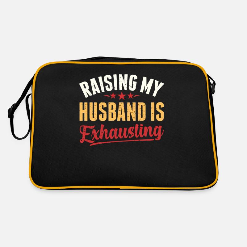 Raising My Husband Is Exhausting Leopard Messy Retro Tasche