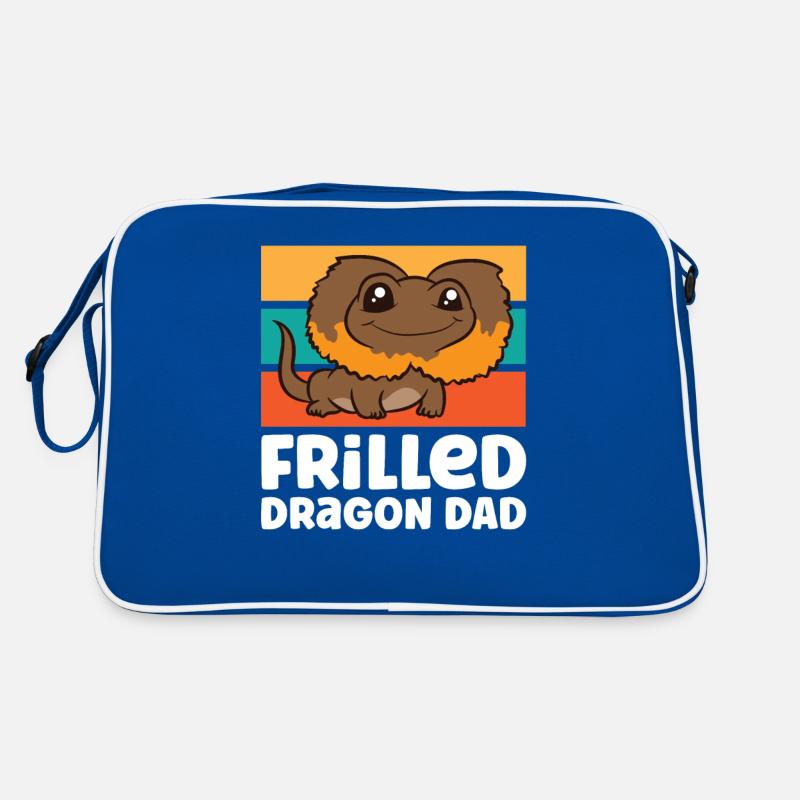 Gekräuselter Drache Papa Gekräuselte Eidechse Papa Retro Tasche