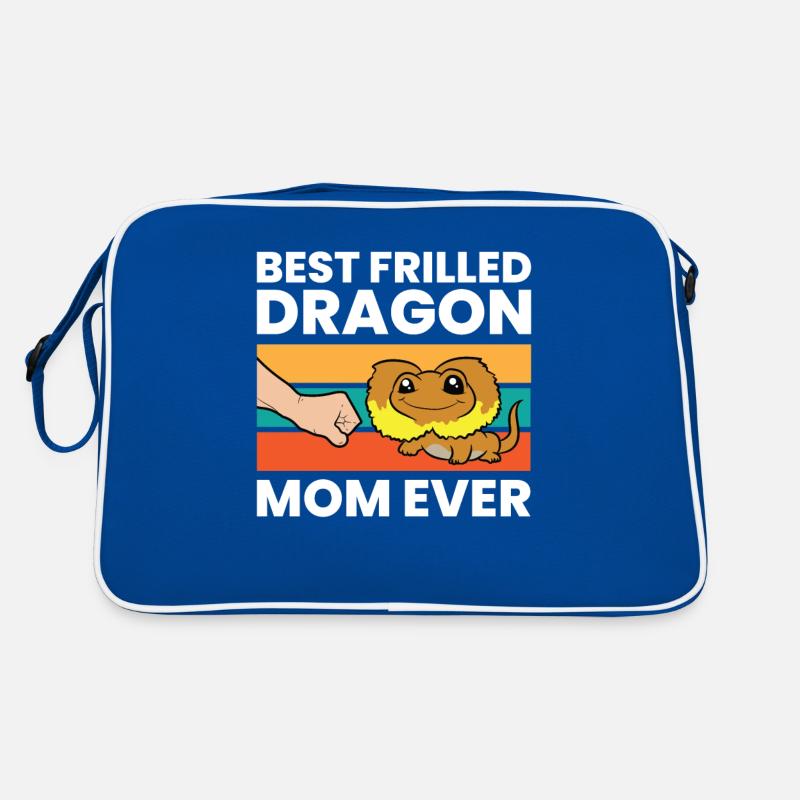 Die beste Drachenmama mit Rüschen Retro Tasche