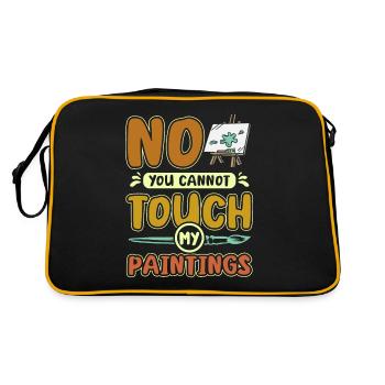 Non tu ne peux pas toucher mes peintures - Sac Retro - noir/or - Dos