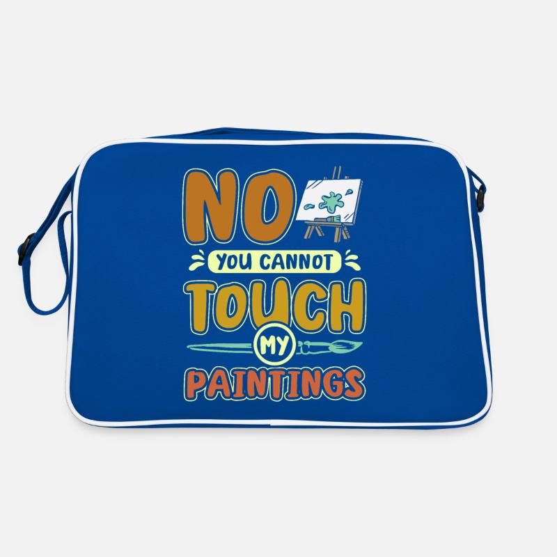 No you cannot touch my paintings Retro Tasche