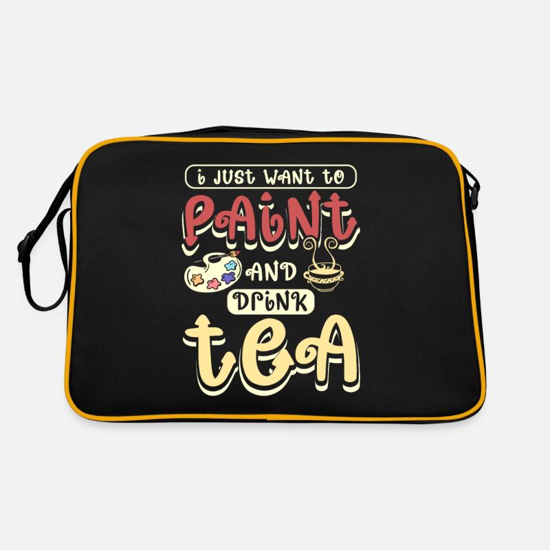 Peindre et boire du thé Sac Retro