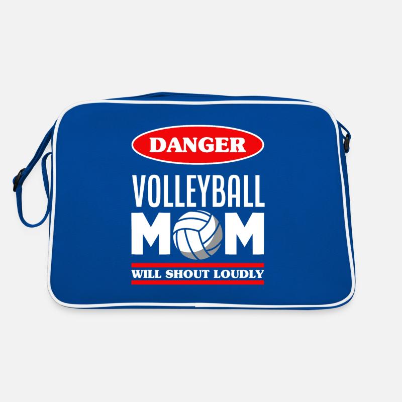 Cadeau drôle de maman de volley-ball Sac Retro