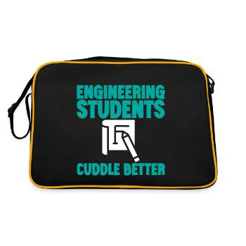 Engineering Students Cuddle Better 3 - Retro Bag - black/gold - Back