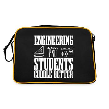Engineering Students Cuddle Better 2 - Retro Bag - black/gold - Back