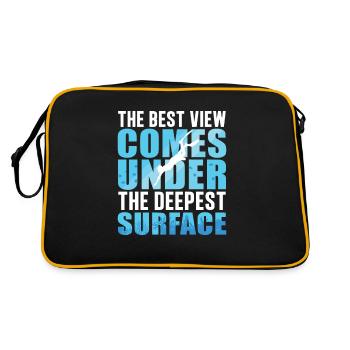 Beste Sicht unter der tiefsten Oberfläche, - Retro Tasche - Schwarz/Gold - Hinten