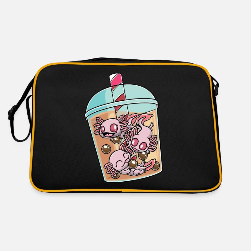 Axolotl In Bubble Tea Retro Bag