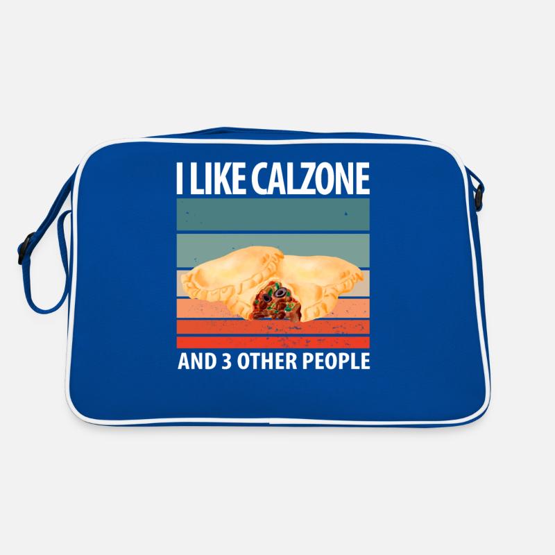 Calzone Pizza Geschenk Retro Tasche