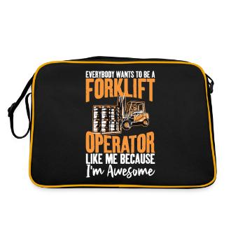 Ehrfürchtige - Retro Tasche - Schwarz/Gold - Hinten