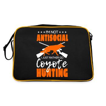 Coyote Hunting Coyote Hunting Gift - Retro Bag - black/gold - Back