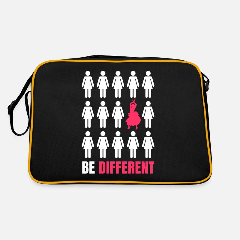Flamenco - Retro Tasche - Schwarz/Gold