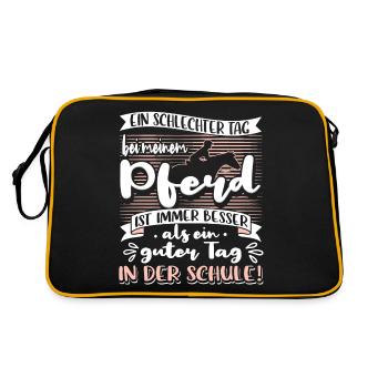 Équitation Drôles Cavaliers Dictons Cavalier - Sac Retro - noir/or - Dos