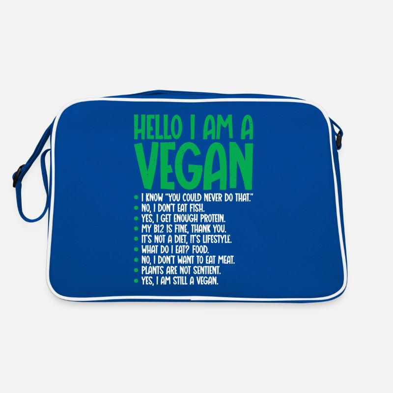 Ich Bin Eine Vegane Vegetarische Retro Tasche
