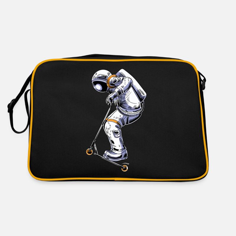 Scooter Kickroller Driver Scootering Astronaute Sac Retro