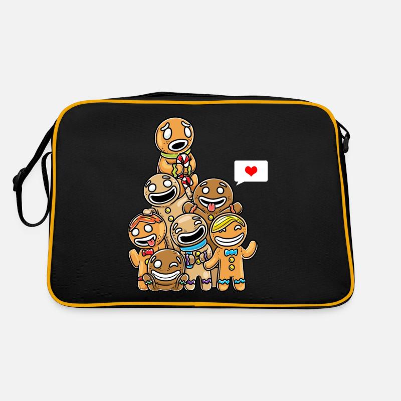 Christmas Funny Gingerbread Christmas Biscuits Retro Bag