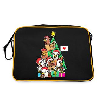 Noël Poulet Éleveur de poulet Élevage de poulet Noël - Sac Retro - noir/or - Dos
