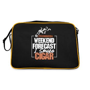 Raucher Tabak Nikotin Rauchen Zigarette Raucher - Retro Tasche - Schwarz/Gold - Hinten