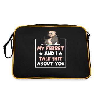 Furet Belette mince Furet - Sac Retro - noir/or - Dos