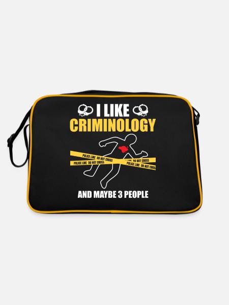 Criminologue Criminologie Dicton - Sac Retro - noir/or - Dos