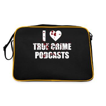 True Crime Design J’aime les podcasts True Crime - Sac Retro - noir/or - Dos
