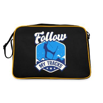 Ski touring Skiing Skiers - Retro Bag - black/gold - Back