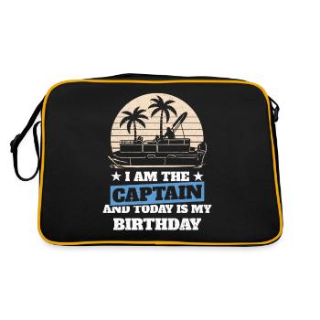 Nautisme Kahn Pontoon Anniversaire du capitaine - Sac Retro - noir/or - Dos