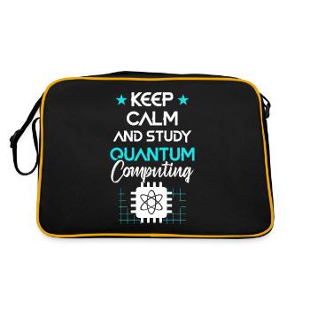 Quantum Computer Quantum Mechanics - Retro Bag - black/gold - Back