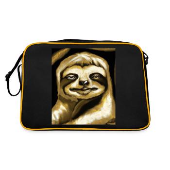 Portrait paresseux Drôle de cubisme Gustav Klimt - Sac Retro - noir/or - Dos