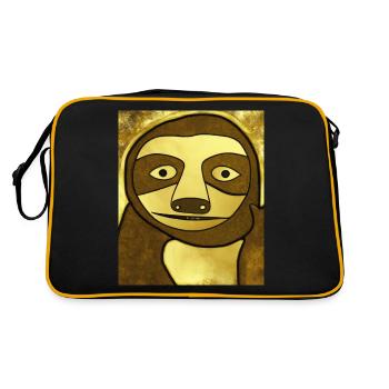 Portrait paresseux Drôle de cubisme Gustav Klimt - Sac Retro - noir/or - Dos