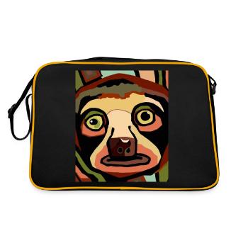 Portrait paresseux Drôle de cubisme - Sac Retro - noir/or - Dos
