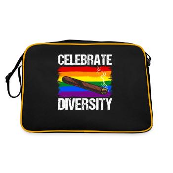Tabak Zigarettenrauch Zigarrenbesitzer - Retro Tasche - Schwarz/Gold - Hinten