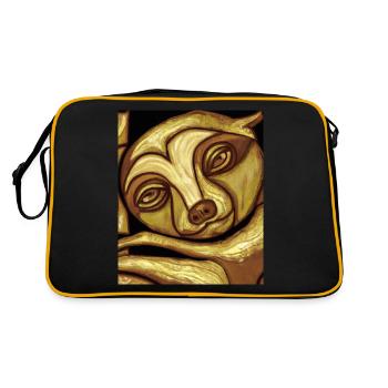 Portrait paresseux Drôle de cubisme Gustav Klimt - Sac Retro - noir/or - Dos