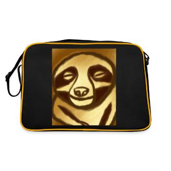 Portrait paresseux Drôle de cubisme Gustav Klimt - Sac Retro - noir/or - Dos
